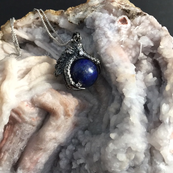 Lapis Lazuli Sphere in Dragons Claw - Picture 3 of 8